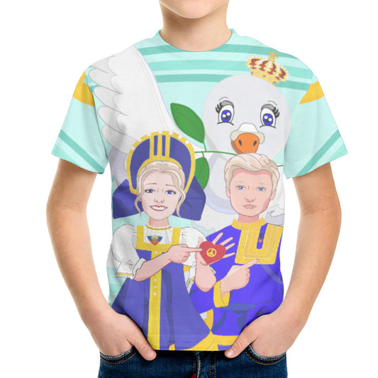 Kid´s T-shirt GLOBAL FREEDOM UNITED© Couple Russia Light Green