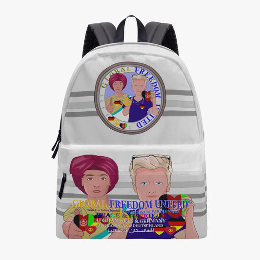 GLOBAL FREEDOM UNITED MEN AFGHANISTAN & GERMANY OLD PEACE All-over-print Canvas Backpack