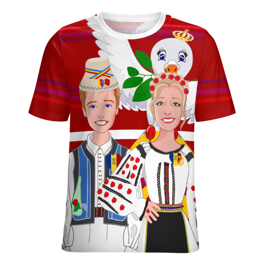 Women´s T-shirt GLOBAL FREEDOM UNITED© Couple Romania Red