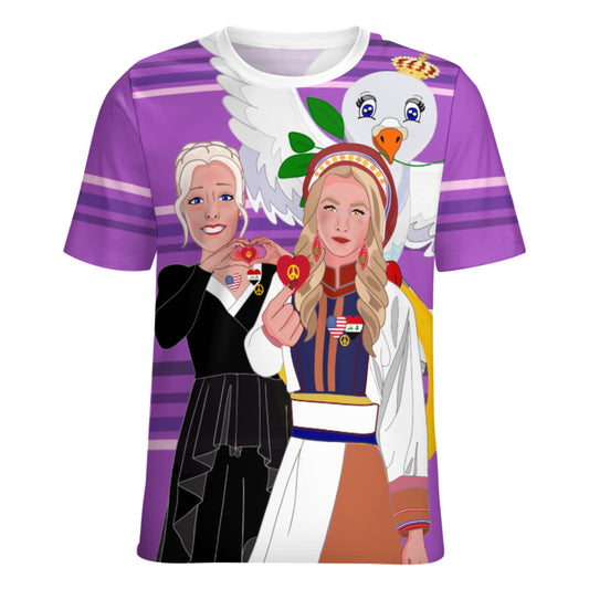 Women´s T-Shirt 3 GLOBAL FREEDOM UNITED© Women Iraq & USA Lilac