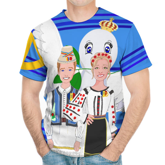 Men´s T-shirt GLOBAL FREEDOM UNITED© Couple Romania Deep Blue