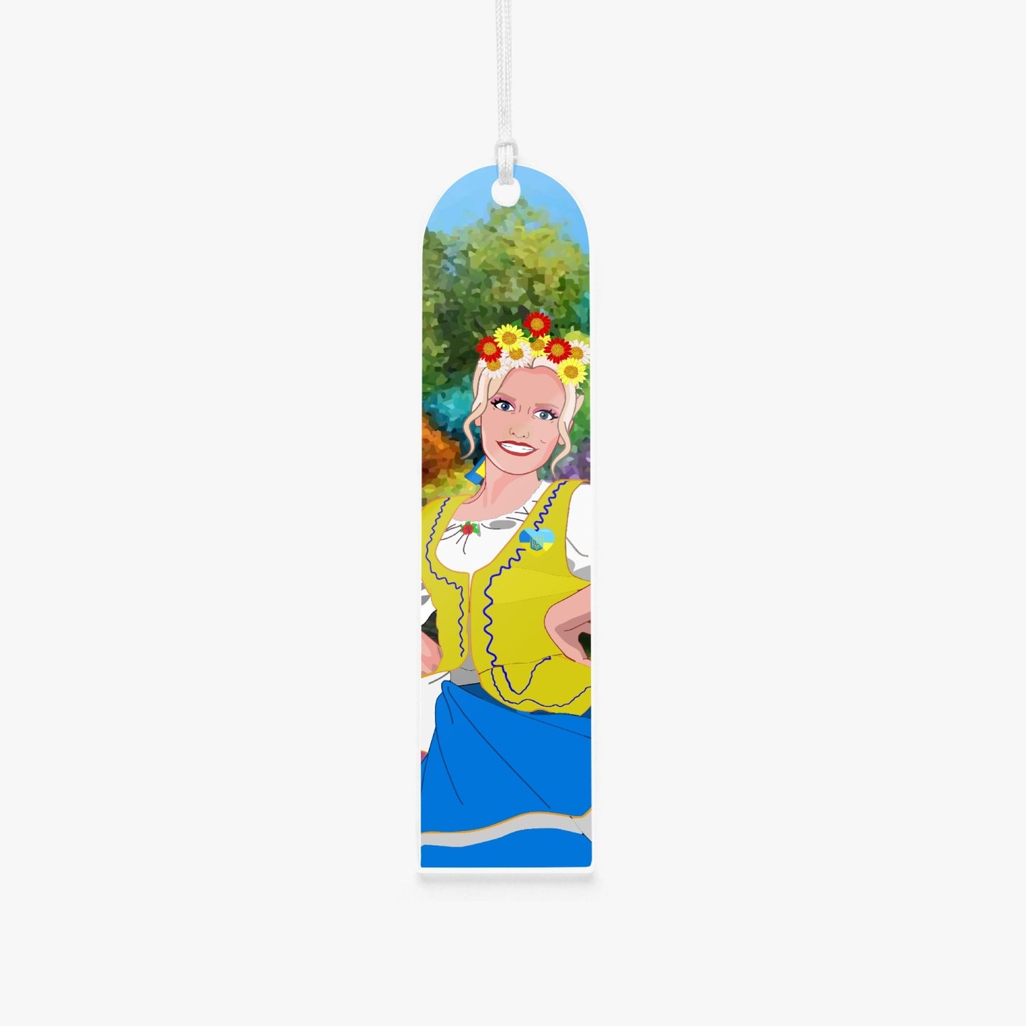 Acrylic Bookmark - Semicircle GLOBAL FREEDOM UNITED© UKRAIN GIRL