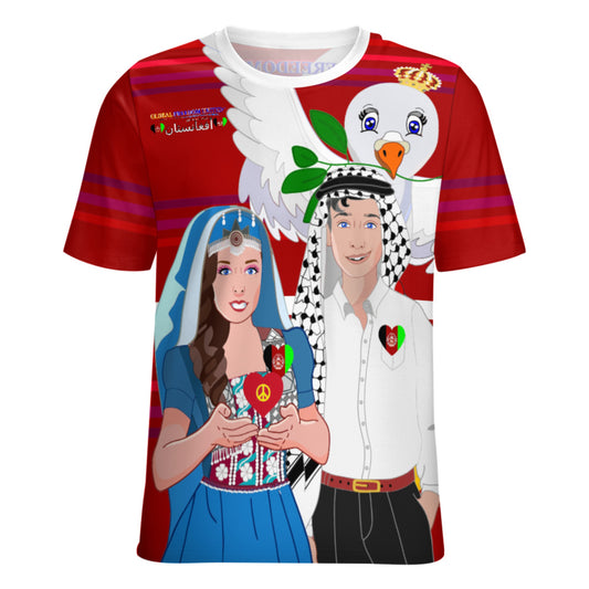 Women´s T-shirt 2 GLOBAL FREEDOM UNITED© Couple Afghanistan Red