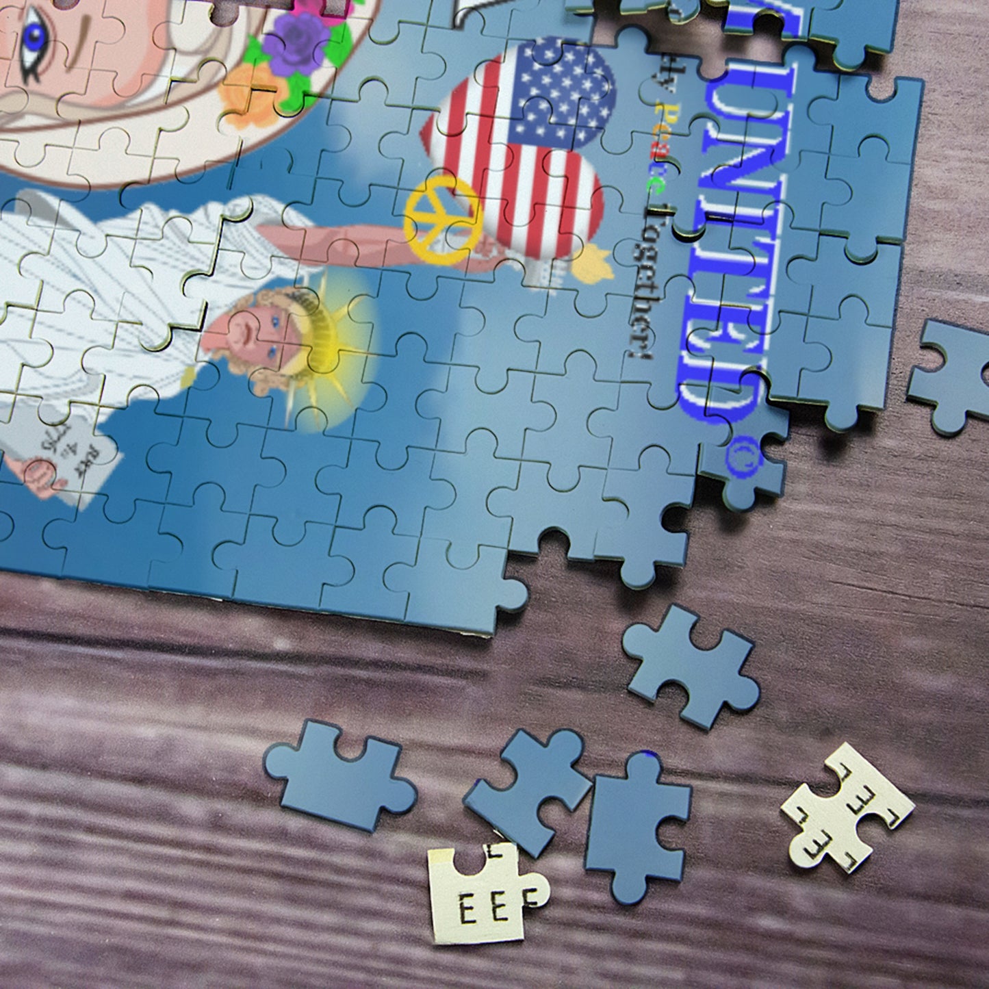 Puzzle GLOBAL FREEDOM UNITED©  Couple USA Tradition