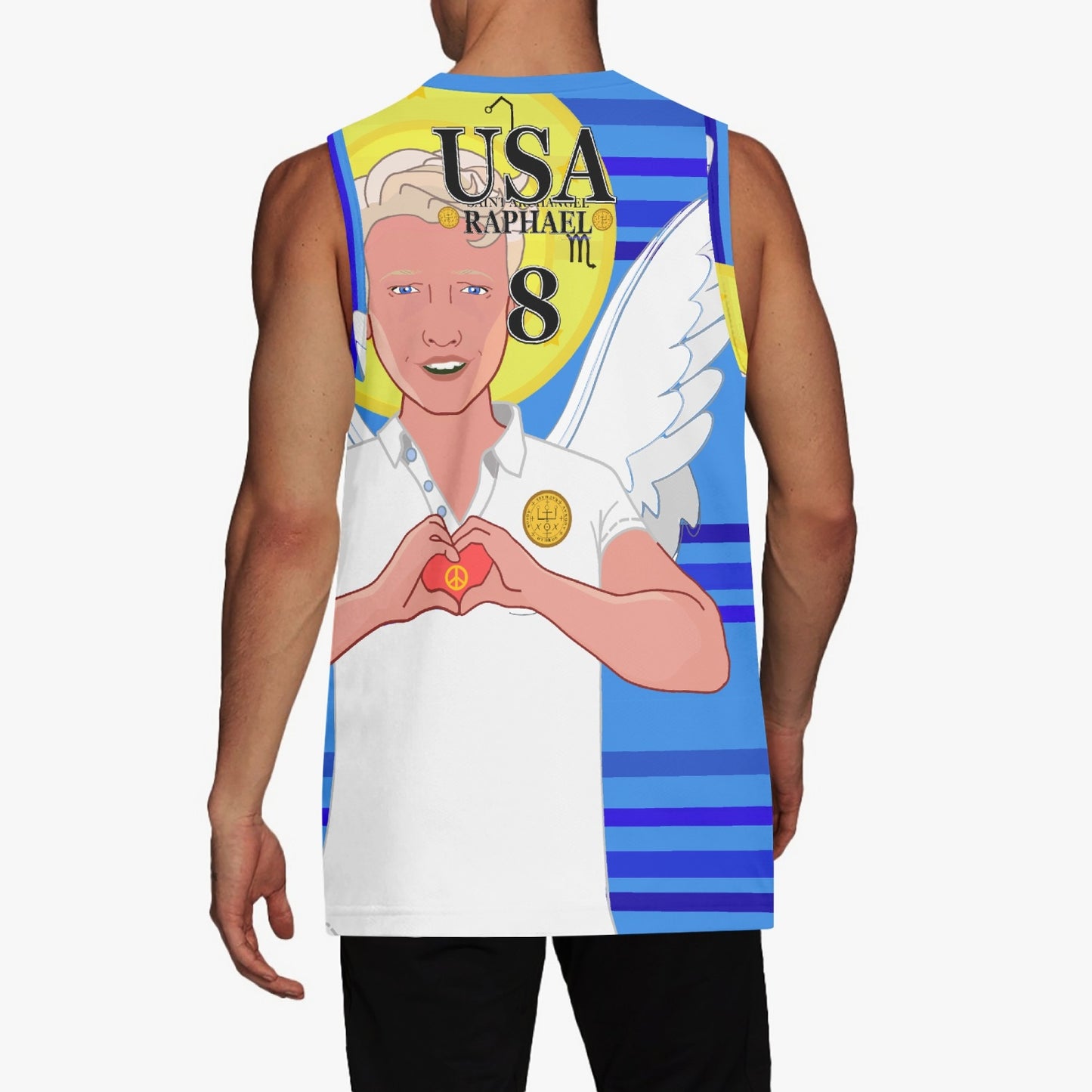 Basketball Jersey GLOBAL FREEDOM UNITED ARCHANGEL RAPHAEL USA 8