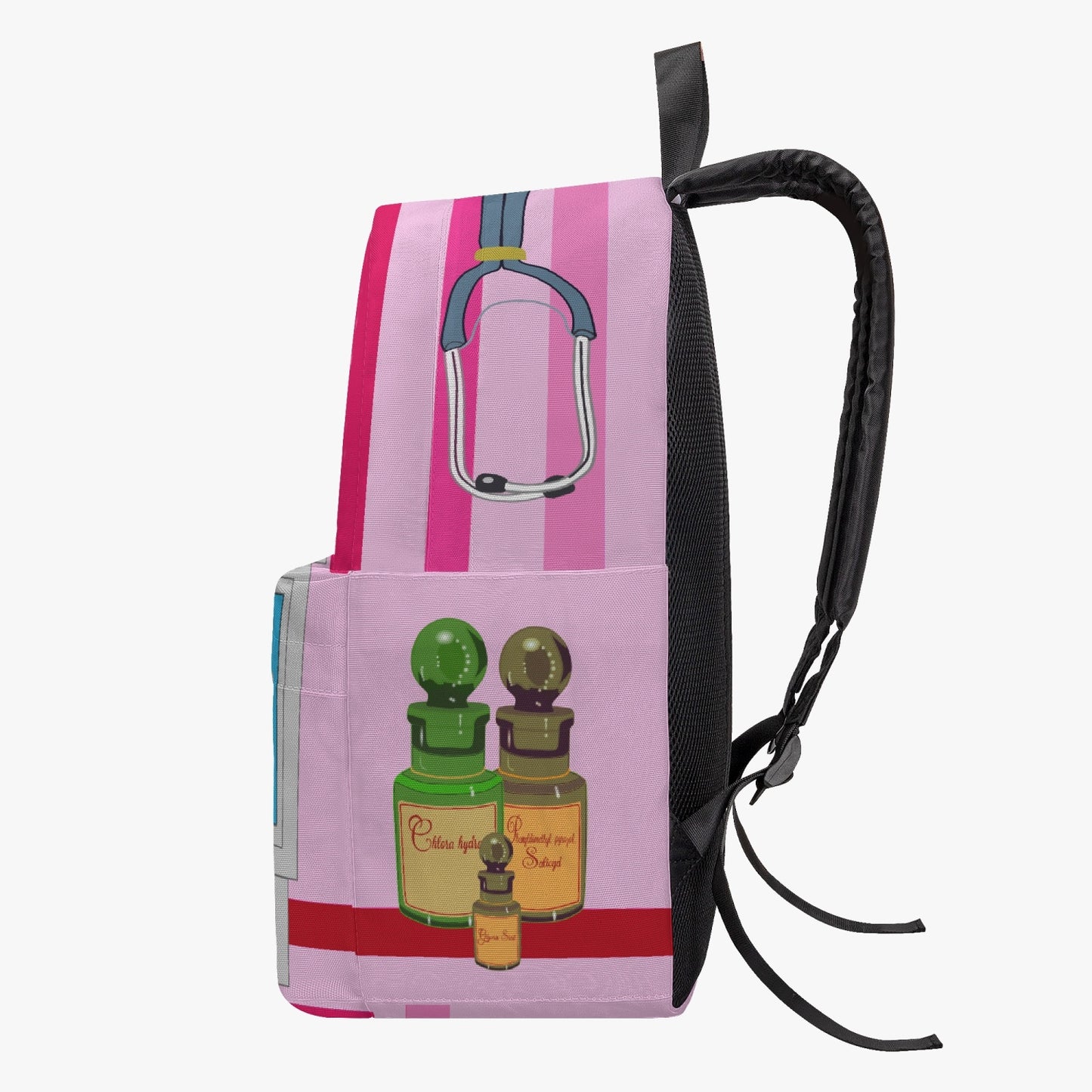 GLOBAL FREEDOM UNITED© Archangel Rafael as Doc English Pink1 - All-over-print Canvas Backpack