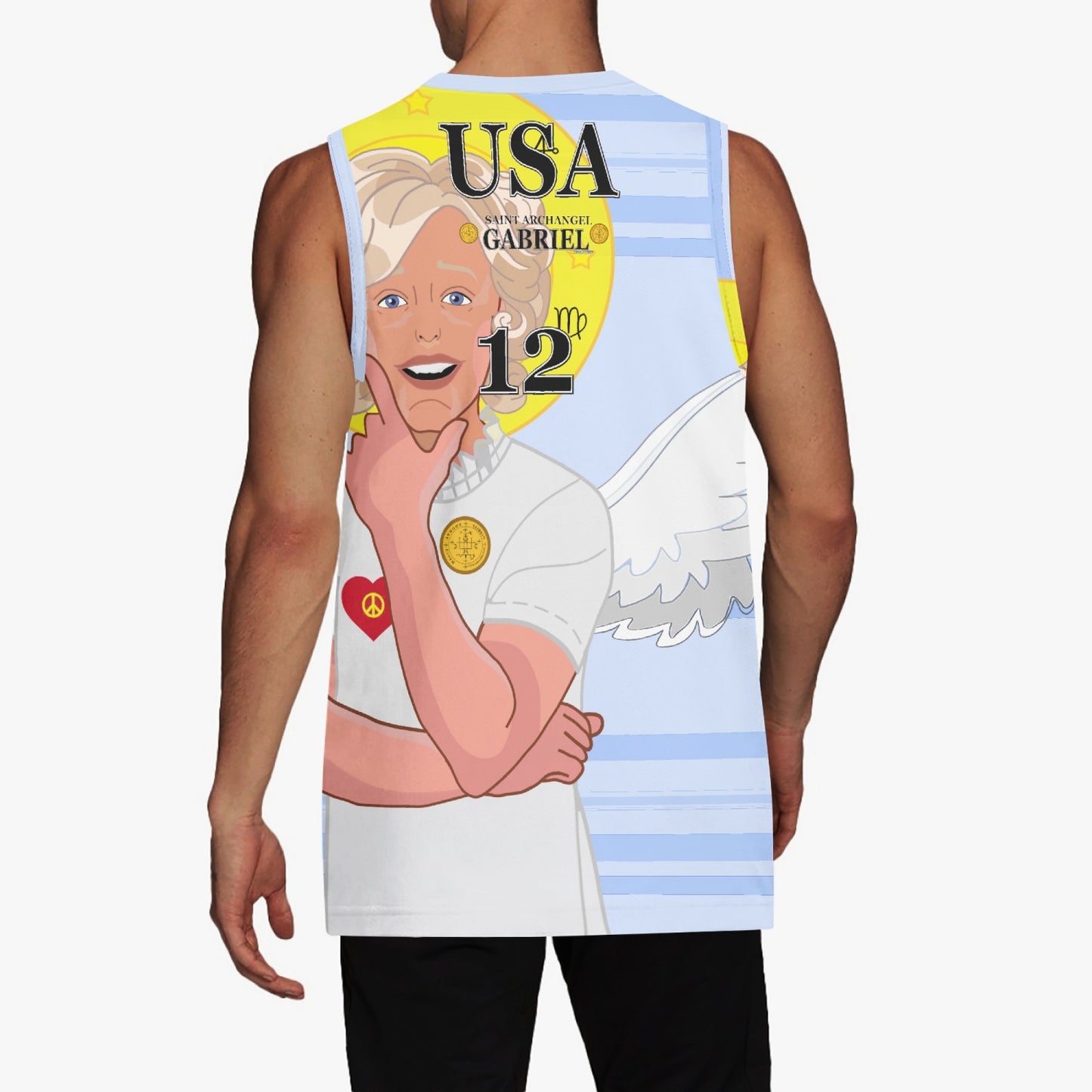 Basketball Jersey GLOBAL FREEDOM UNITED ARCHANGEL GABRIEL USA 12