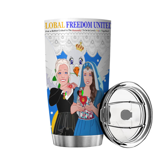 Tumbler GLOBAL FREEDOM UNITED© Women Afghanistan & USA Blue
