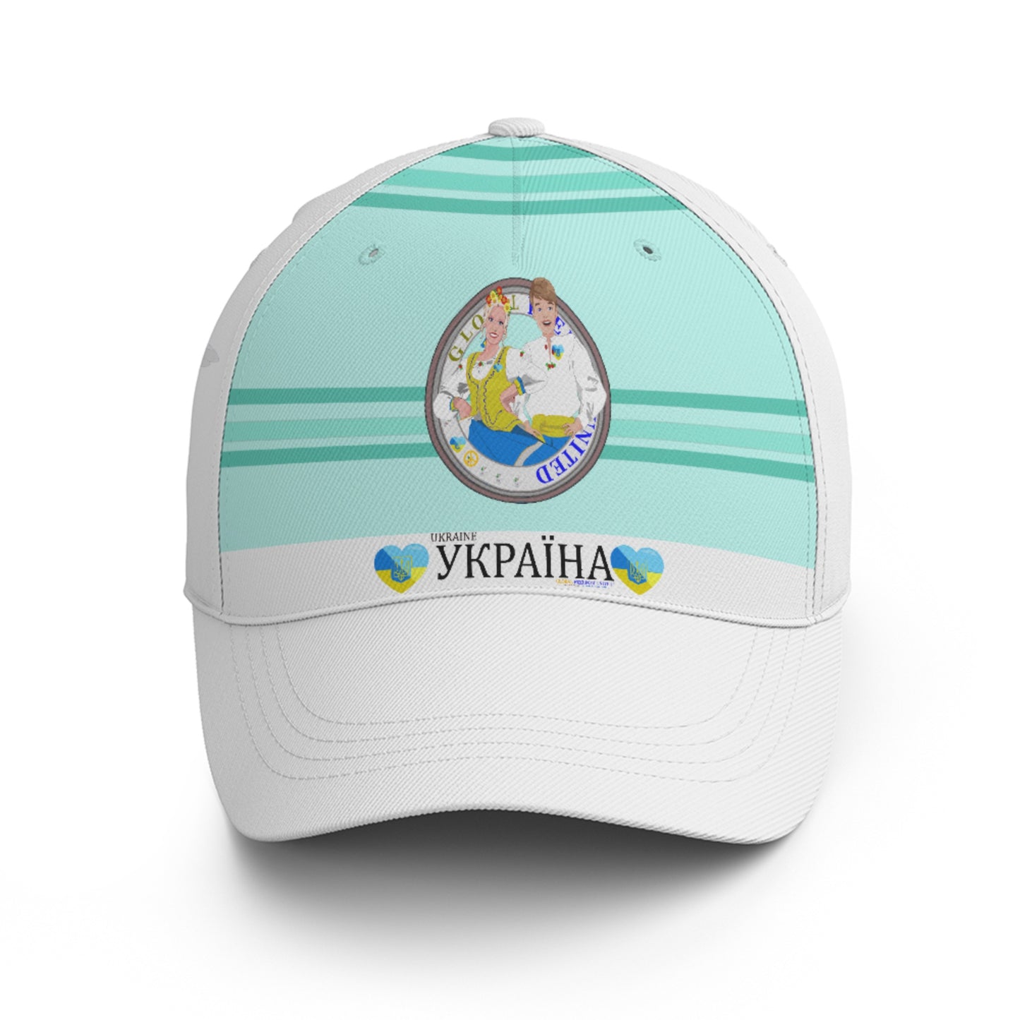 Basketball Cap GLOBAL FREEDOM UNITED© Couple Ukrain Light Green