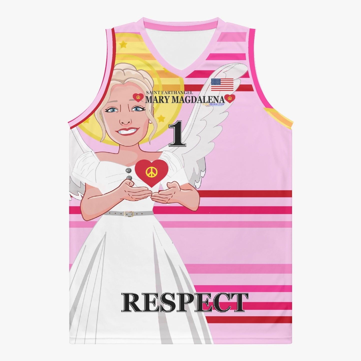 Basketball Jersey GLOBAL FREEDOM UNITED ARCHANGEL MARY MAGDALENA USA 1