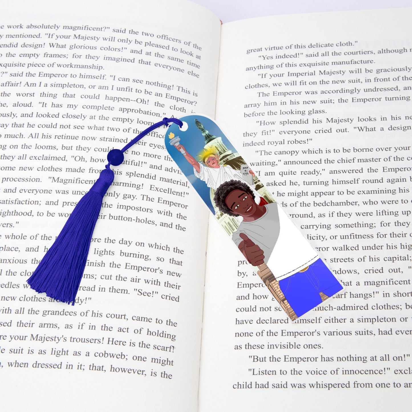 Acrylic Bookmark - Semicircle  GLOBAL FREEDOM UNITED© USA BOY V1