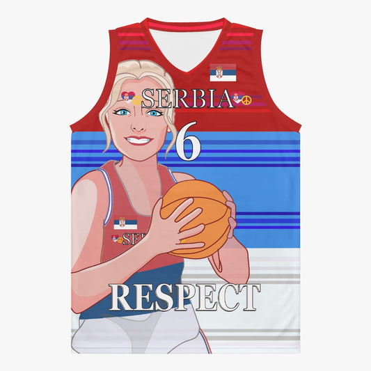 Basketball Jersey GLOBAL FREEDOM UNITED COUPLE EDITION WOMEN SERBIA v1 6