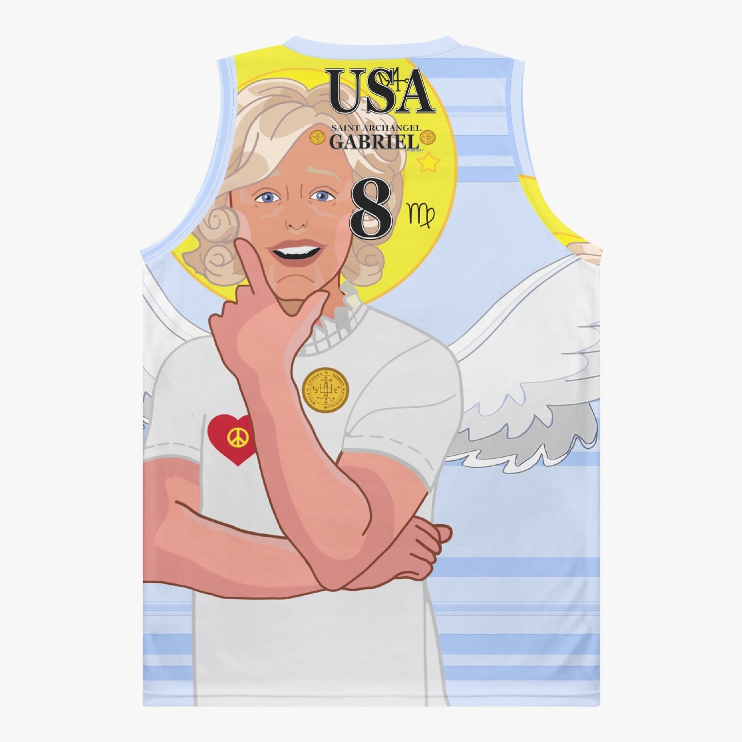 Basketball Jersey GLOBAl FREEDOM UNITED ARCHANGEL GABRIEL USA 8