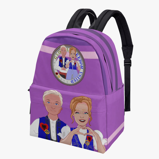 GLOBAL FREEDOM UNITED© Couple Albania Lilac - All-over-print Canvas Backpack