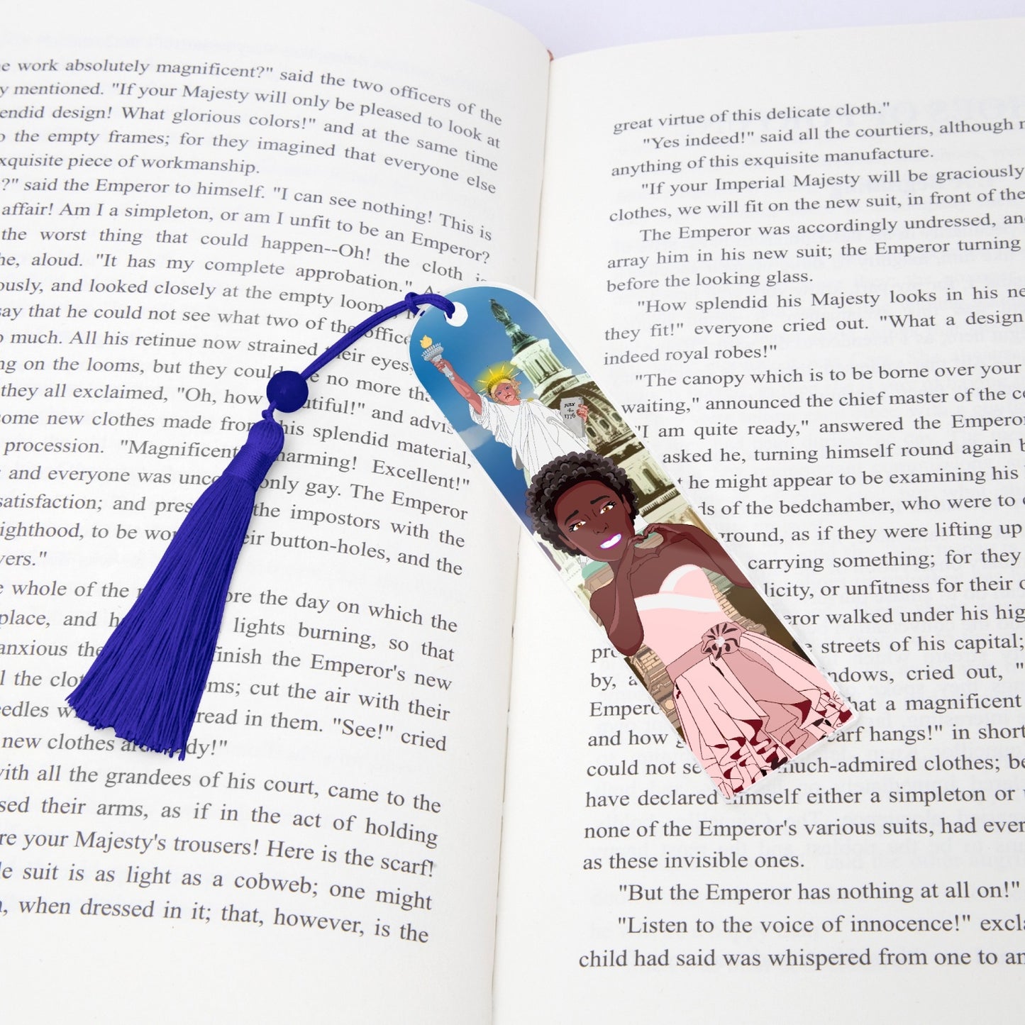 Acrylic Bookmark - Semicircle GLOBAL FREEDOM UNITED© USA GIRL V1
