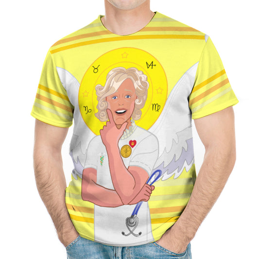 Men´s T-shirt GLOBAL FREEDOM UNITED© Archangel Gabriel HEBREW Yellow