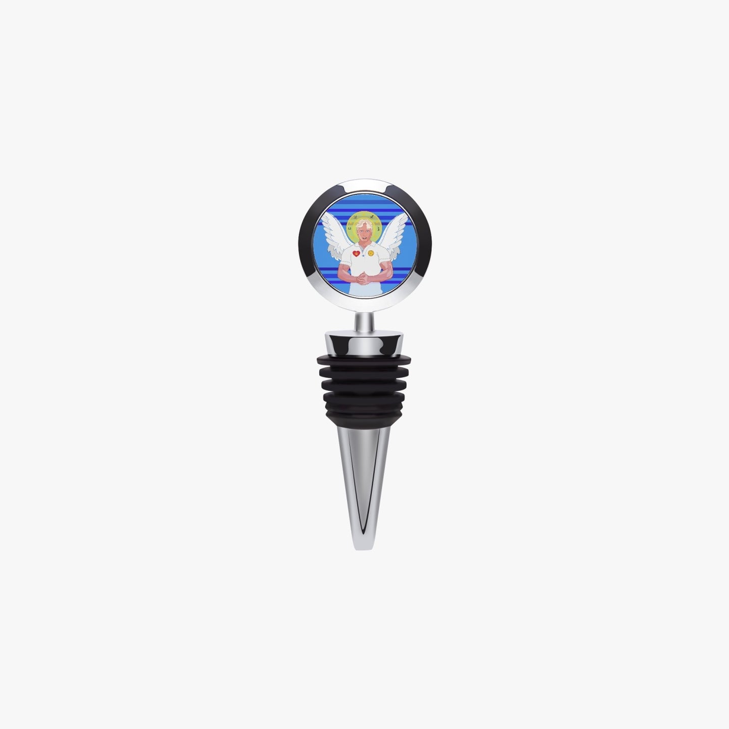 Wine Stopper GLOBAL FREEDOM UNITED ARCHANGEL MICHAEL DEEP BLUE