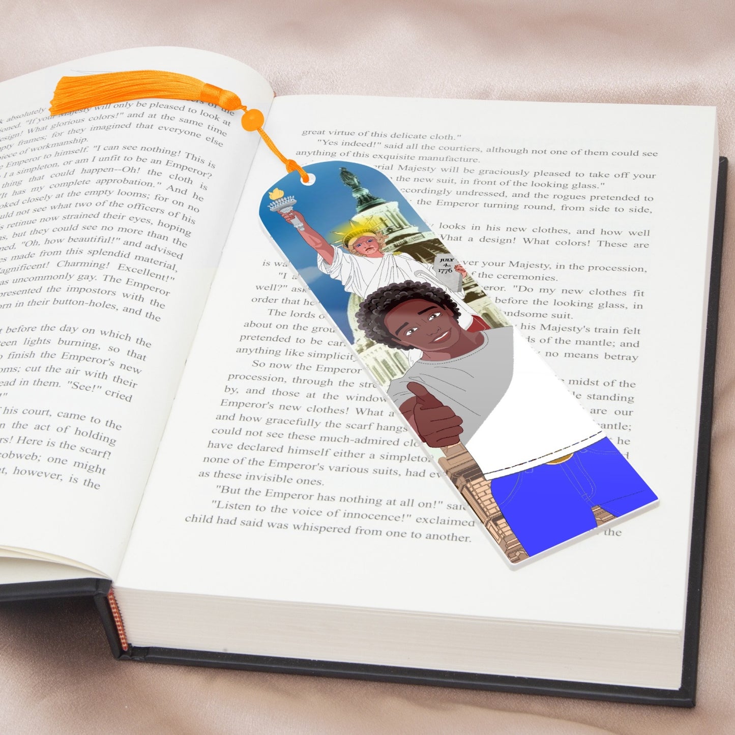 Acrylic Bookmark - Semicircle  GLOBAL FREEDOM UNITED© USA BOY V1