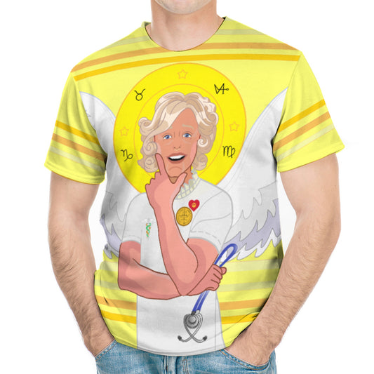 Men´s T-shirt GLOBAL FREEDOM UNITED© Archangel Gabriel Latin Yellow