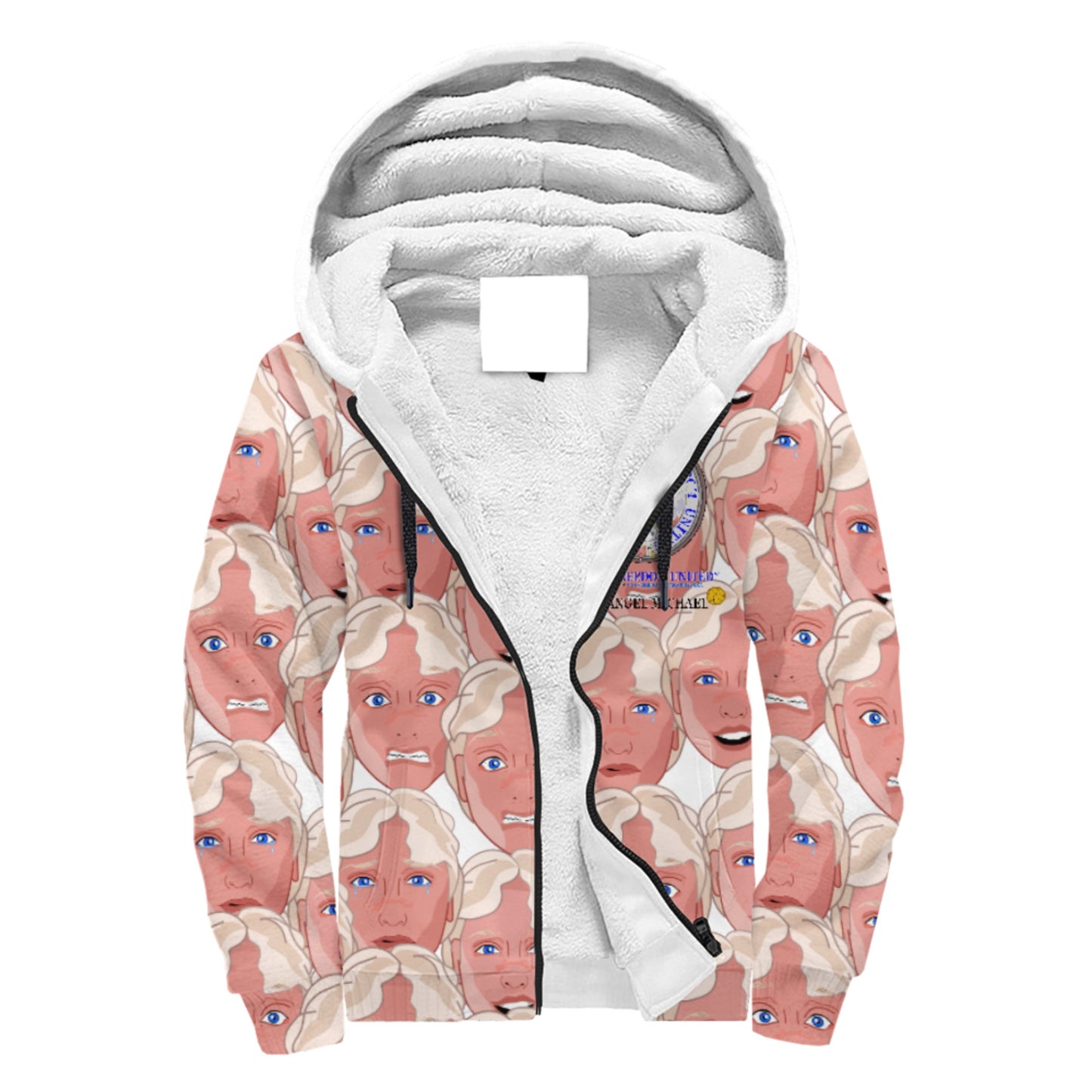 Plush Hoodie Global Freedom United Archangel Michael Faces English
