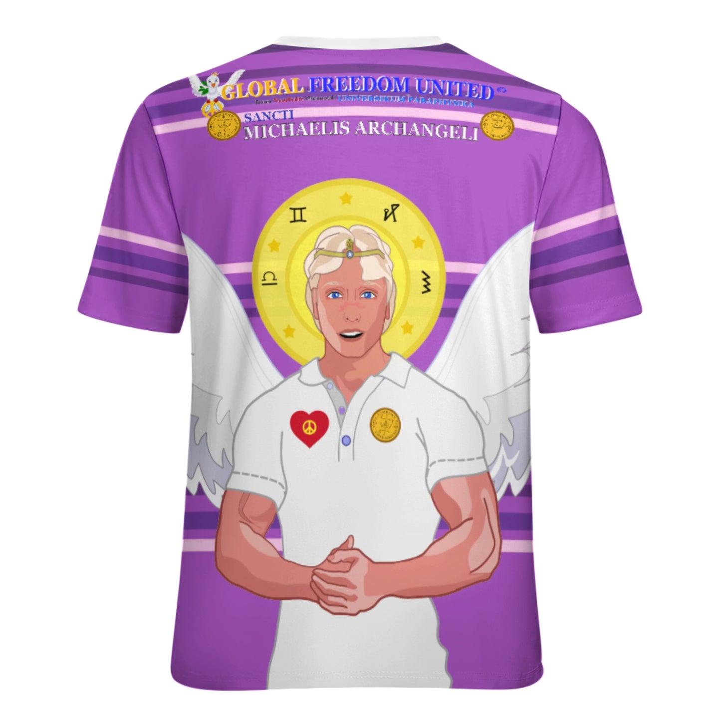 Women´s T-shirt  Global Freedom United© Archangel Michael In Latin V2 Lilac
