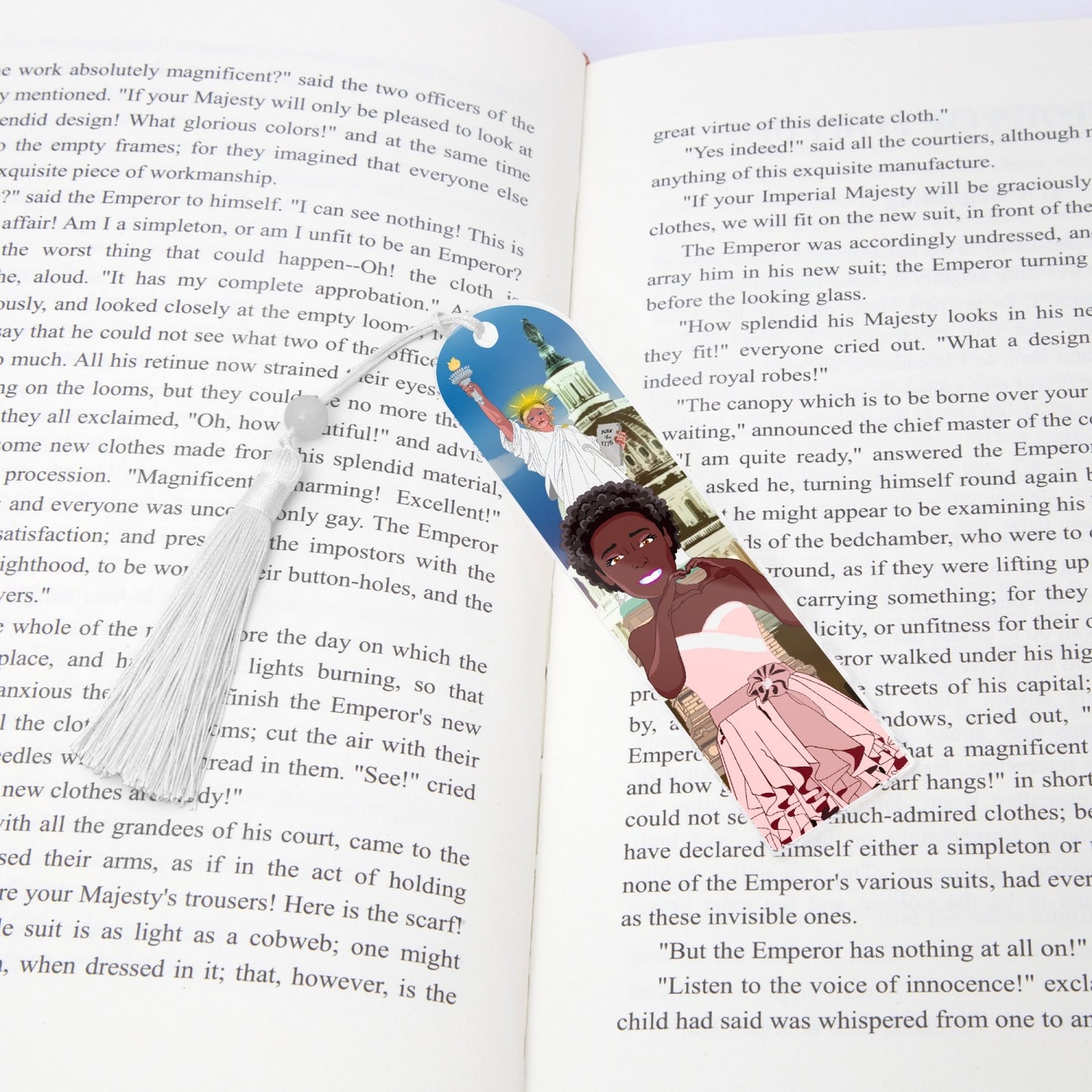Acrylic Bookmark - Semicircle GLOBAL FREEDOM UNITED© USA GIRL V1