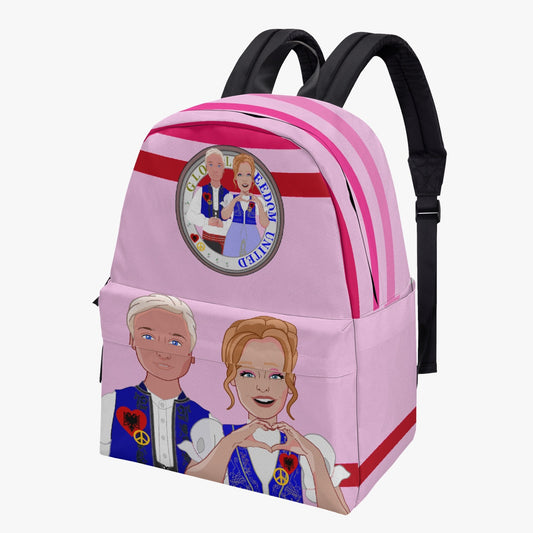 GLOBAL FREEDOM UNITED© Couple Albania Pink1 - All-over-print Canvas Backpack