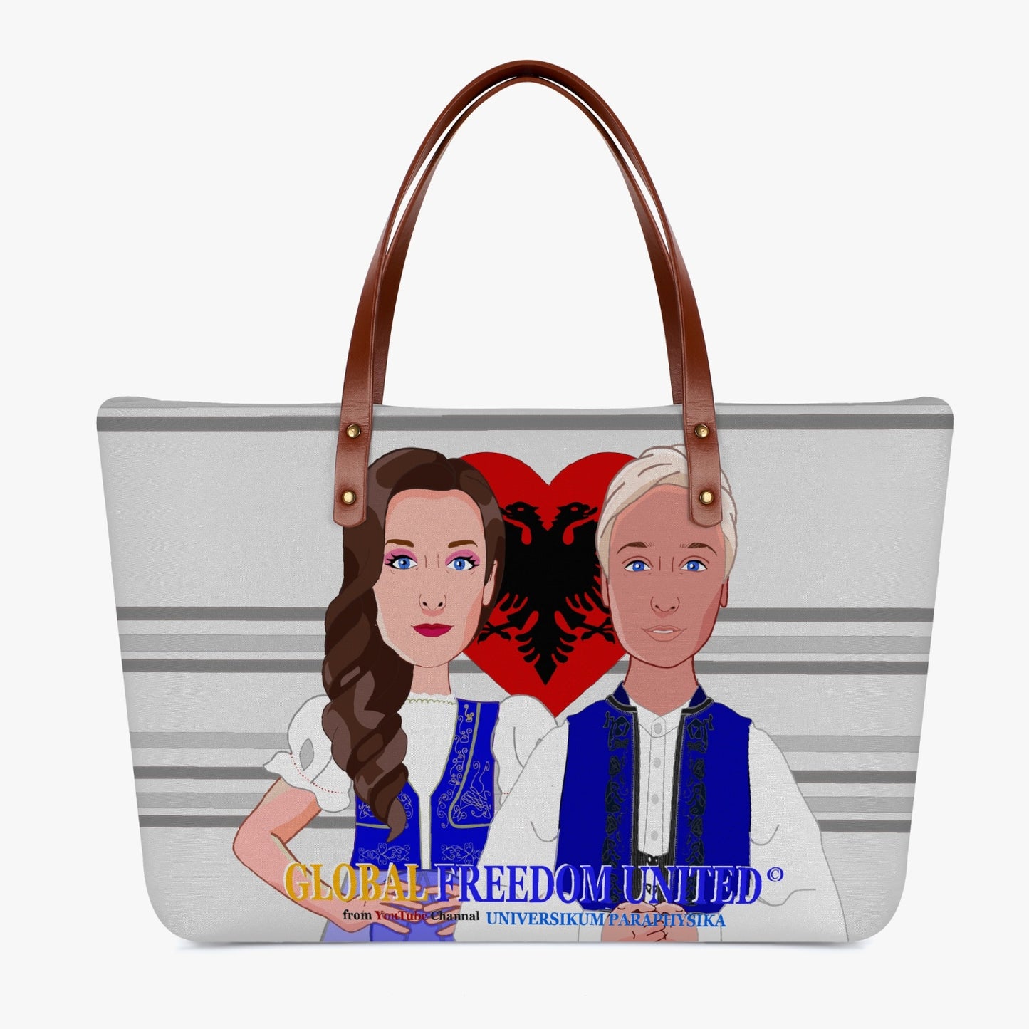 GLOBAL FREEDOM UNITED© COUPLE ALBANIA Classic Diving Cloth Tote Bag