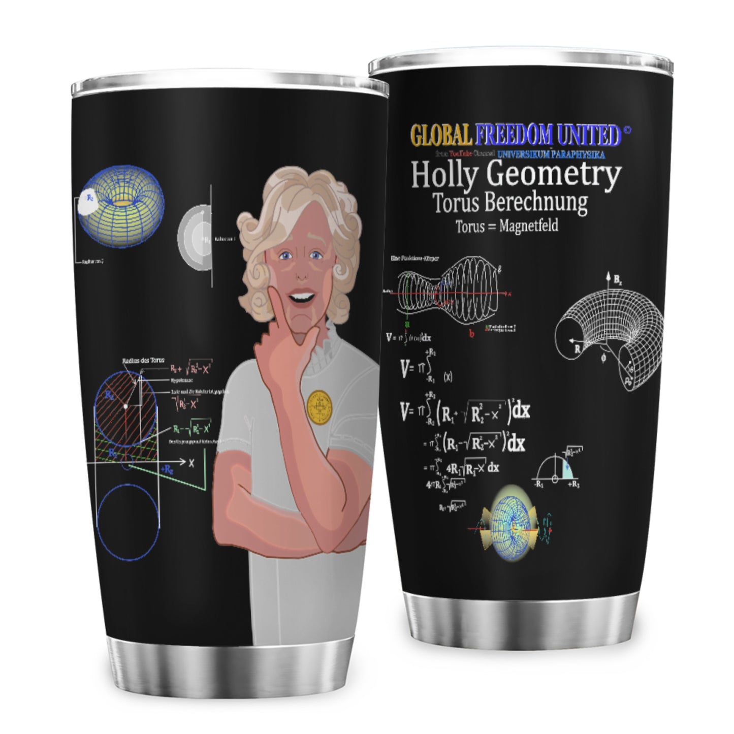 Tumbler Global Freedom United© Sacred Mathematics Torus