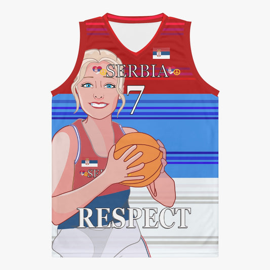 Basketball Jersey GLOBAL FREEDOM UNITED COUPLE EDITION WOMEN SERBIA v17