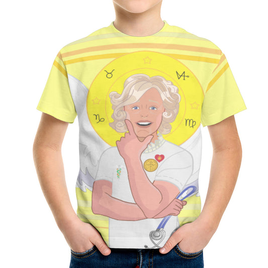 Kid´s T-shirt 2 GLOBAL FREEDOM UNITED© Archangel Gabriel Croatia  Yellow