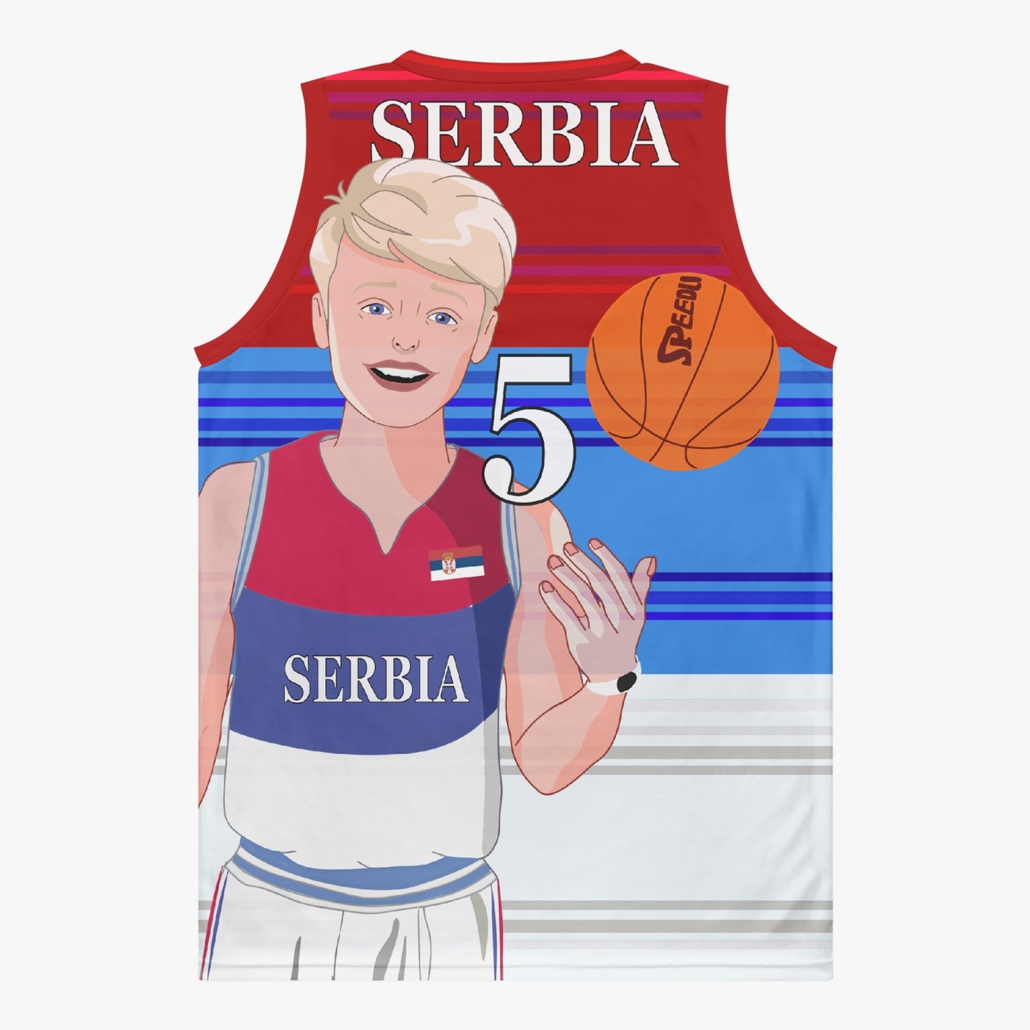 Basketball Jersey GLOBAL FREEDOM UNITED COUPLE EDITION SERBIA MEN V1 5