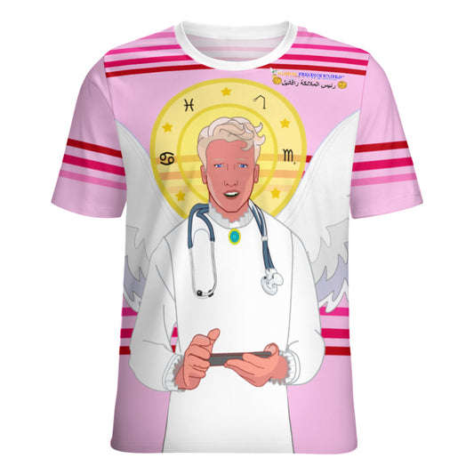 Women´s T-shirt GLOBAL FREEDOM UNITED© Archangel Rafael Arabic Pink1