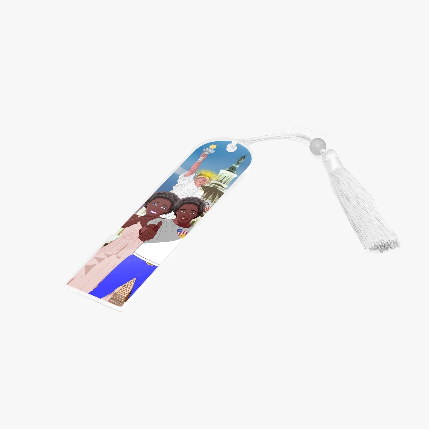 Acrylic Bookmark - Semicircle GLOBAL FREEDOM UNITED© COUPLE USA V1