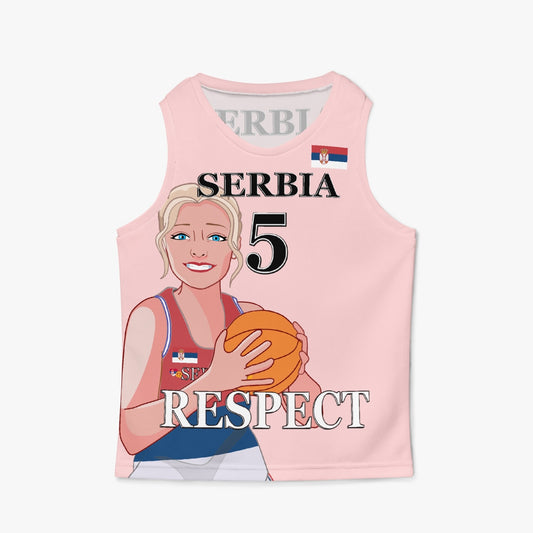 Kids Basketball Jersey GLOBAL FREEDOM UNITED GIRLS SERBIA 5