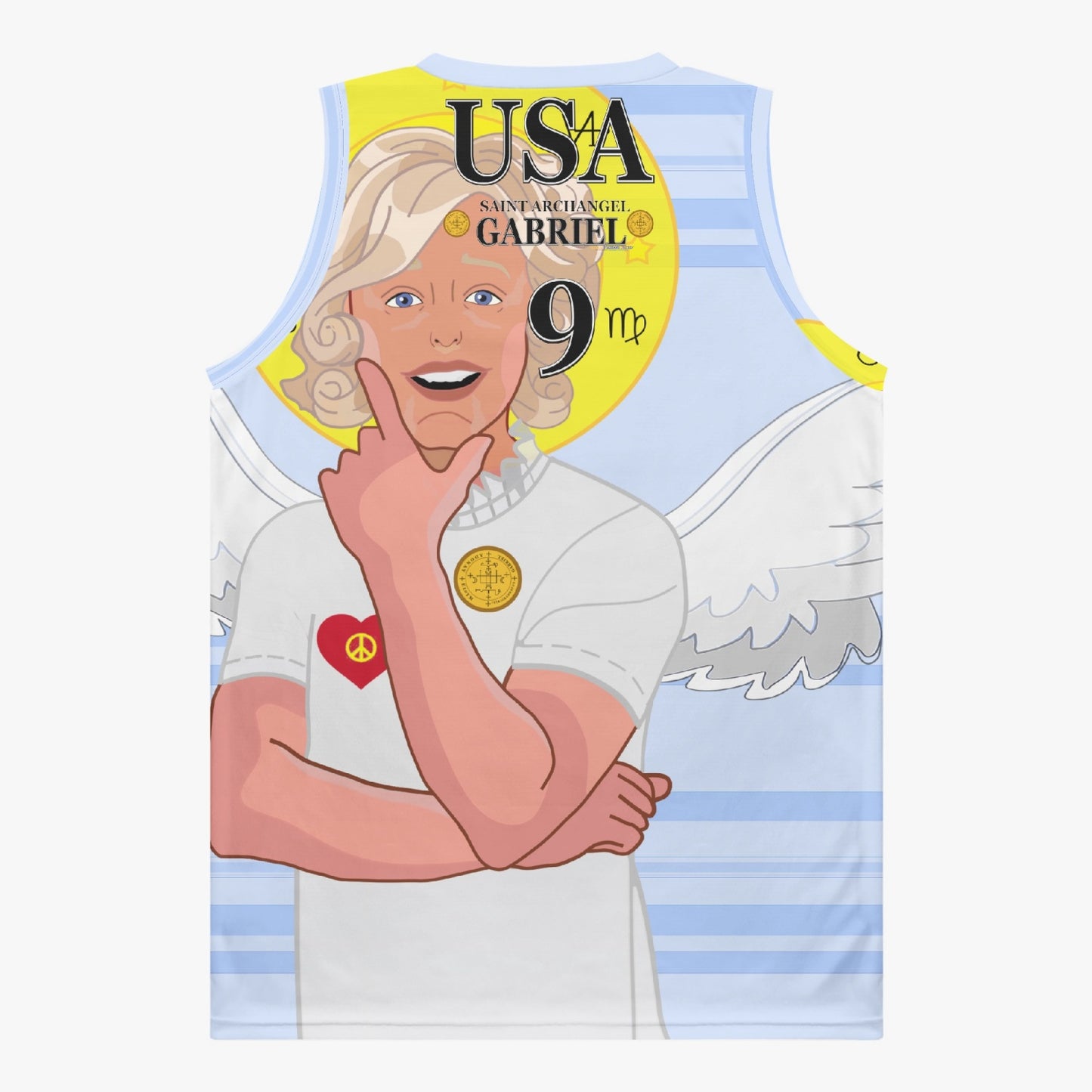 Basketball Jersey GLOBAL FREEDOM UNITED ARCHANGEL GABRIEL USA 9