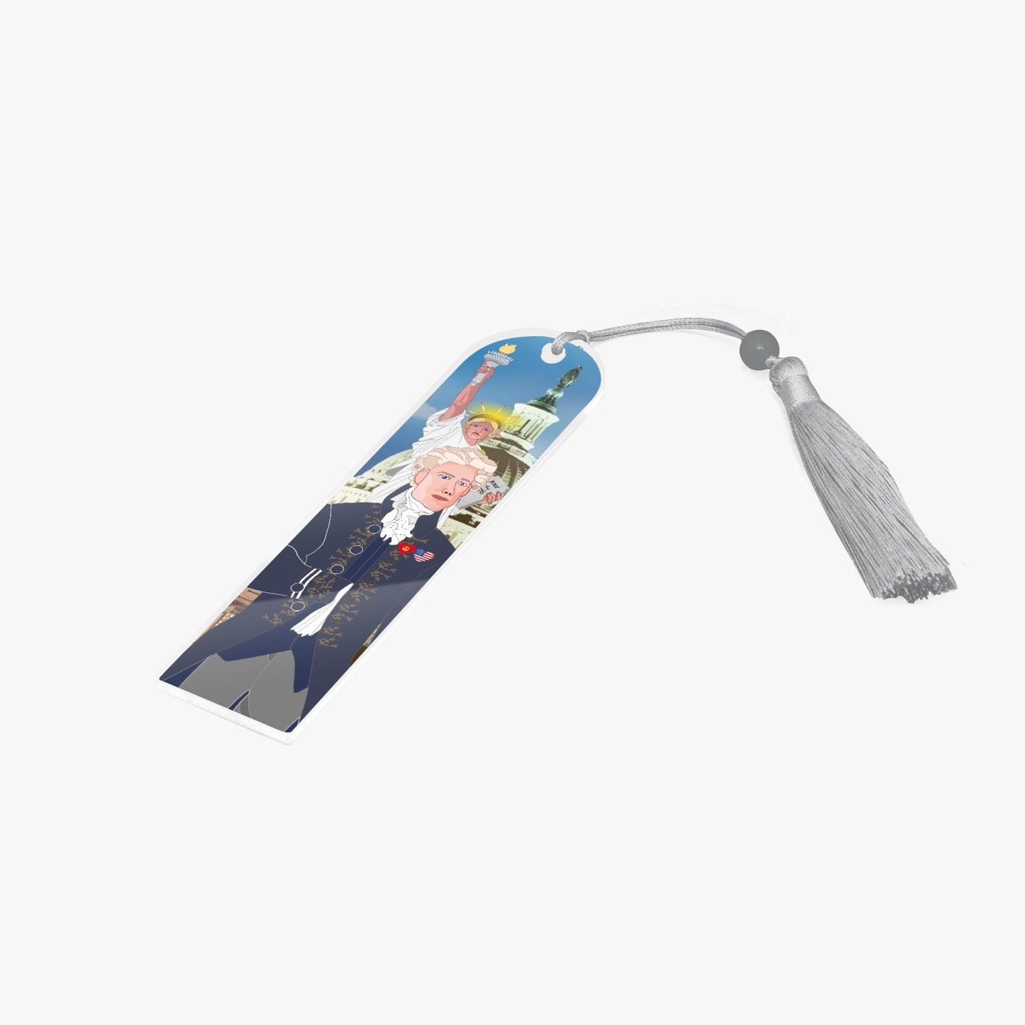 Acrylic Bookmark - Semicircle GLOBAL FREEDOM UNITED© USA BOY V3