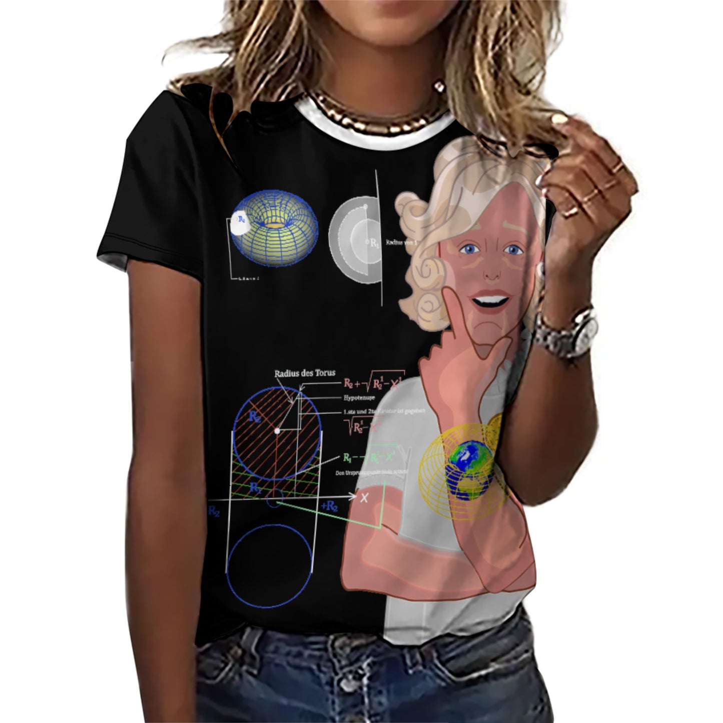 Women´s T-shirt Global Freedom United© Sacred Mathematics Torus