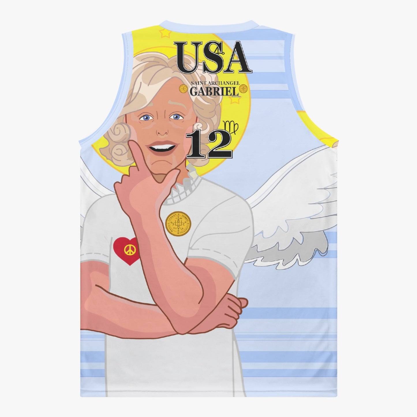 Basketball Jersey GLOBAL FREEDOM UNITED ARCHANGEL GABRIEL USA 12