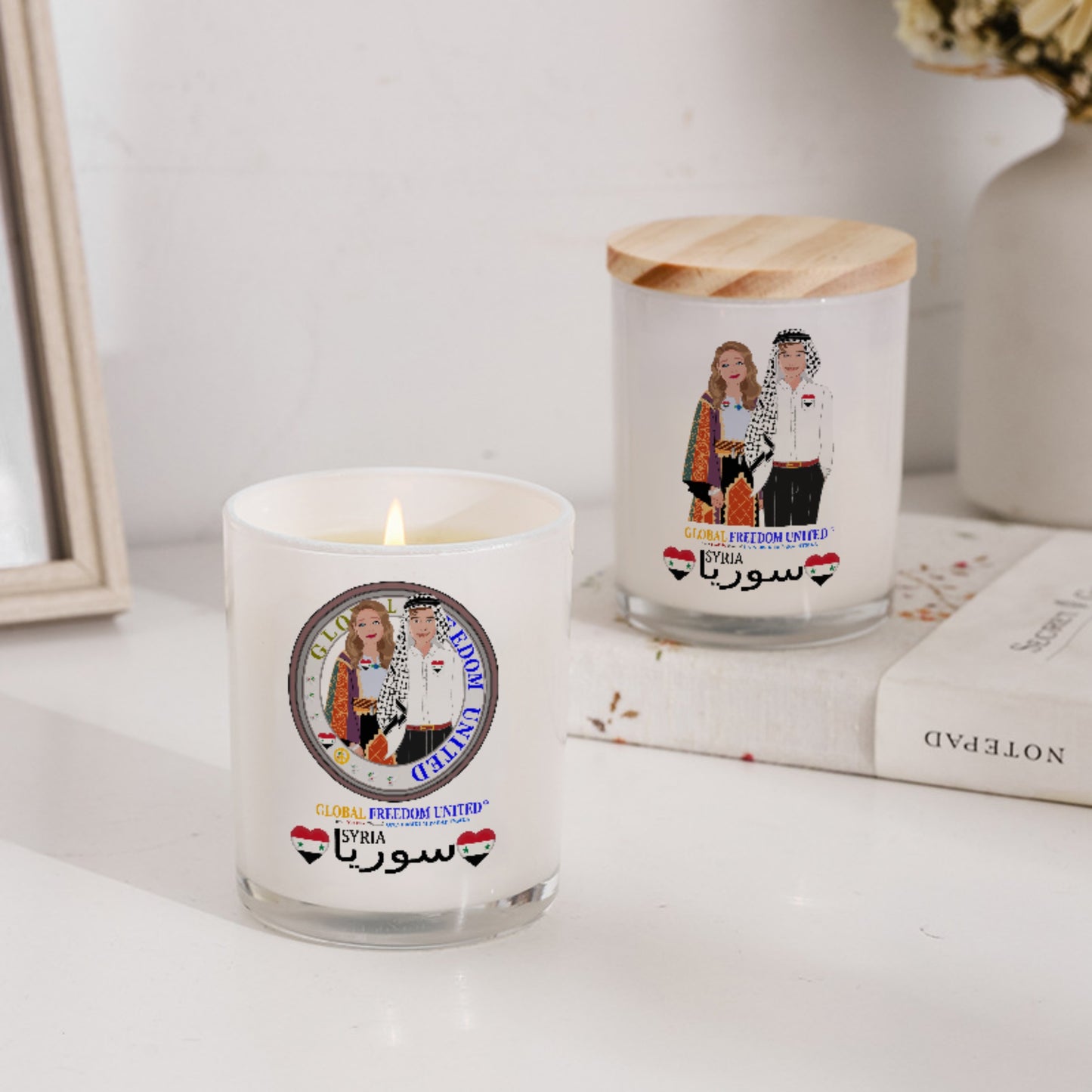 Scented Soy Candle GLOBAL FREEDOM UNITED© Couple Syria