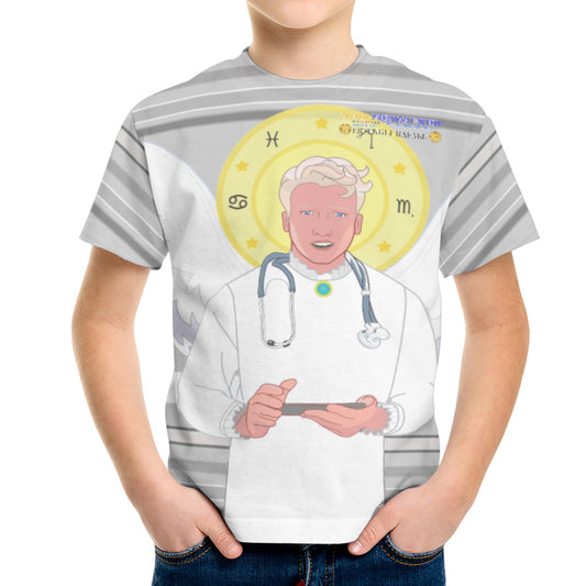 Kid´s T-shirt GLOBAL FREEDOM UNITED© Archangel Rafael German Grey