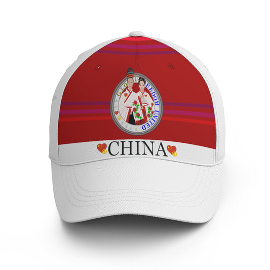 Basketball Cap GLOBAL FREEDOM UNITED© Couple China Red