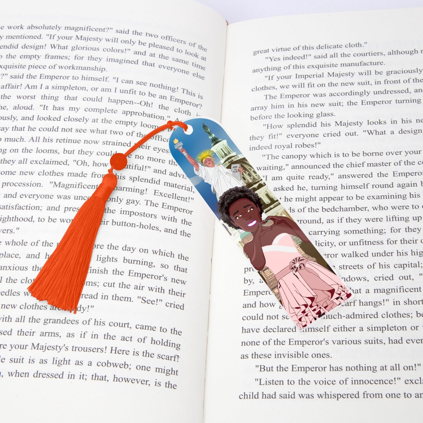 Acrylic Bookmark - Semicircle GLOBAL FREEDOM UNITED© USA GIRL V1