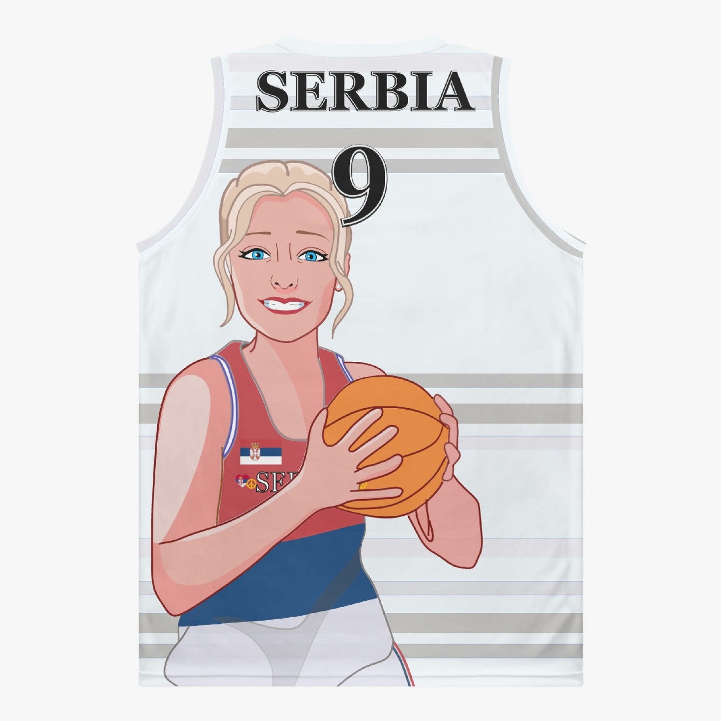 Basketball Jersey GLOBAL FREEDOM UNITED COUPLE EDITION WOMEN SERBIA v2 9