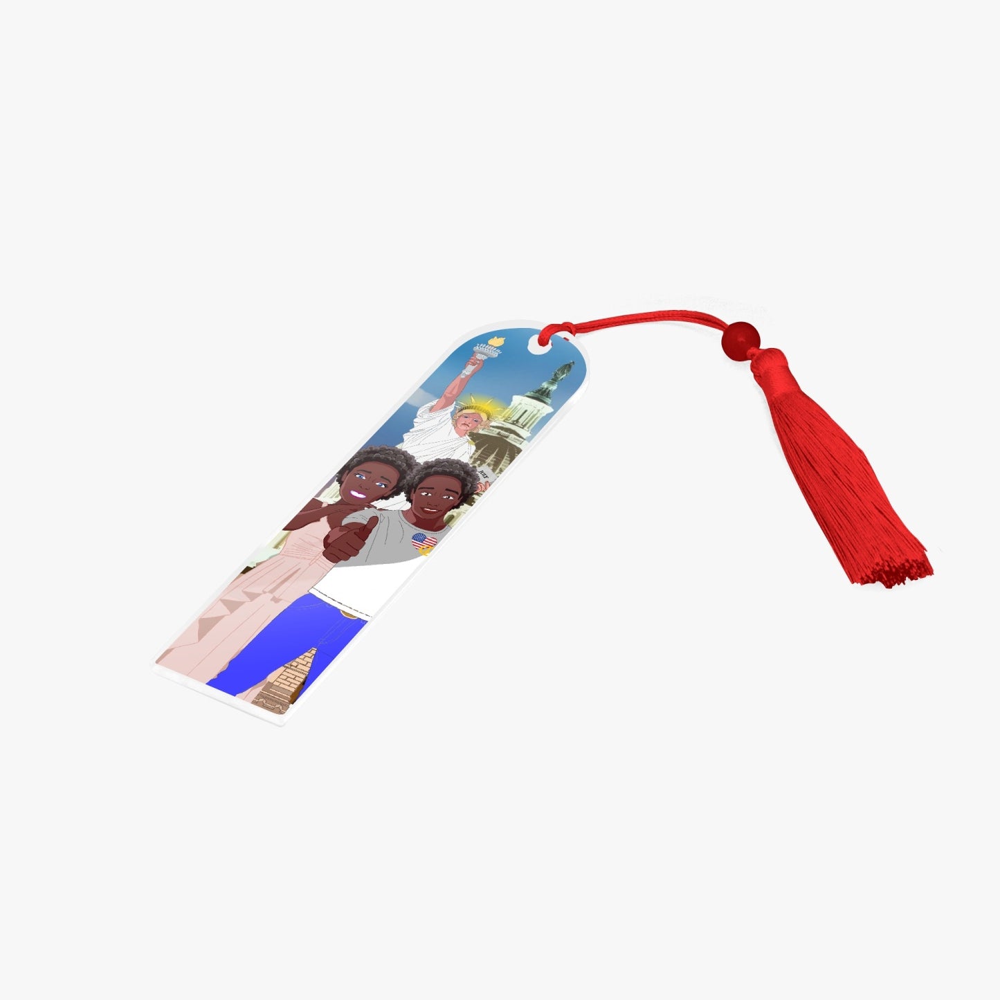 Acrylic Bookmark - Semicircle GLOBAL FREEDOM UNITED© COUPLE USA V1