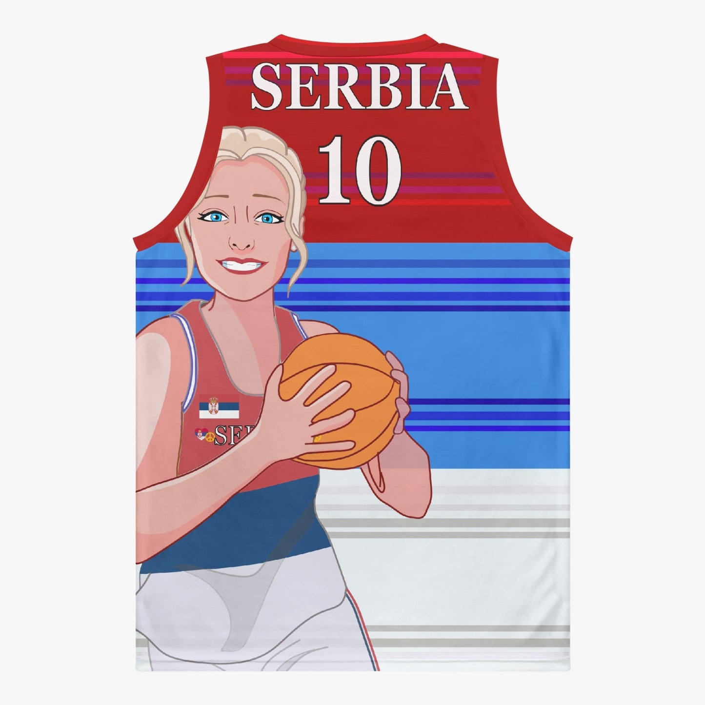 Basketball Jersey GLOBAL FREEDOM UNITED COUPLE EDITION WOMEN SERBIA v1 10