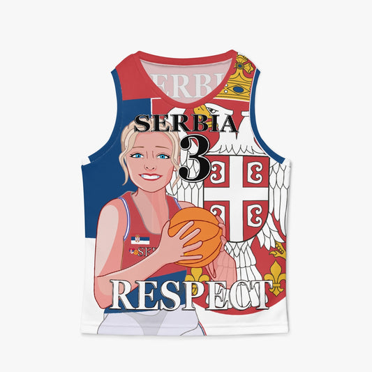 Kids Basketball Jersey GLOBAL FREEDOM UNITED GIRLS SERBIA V2 3