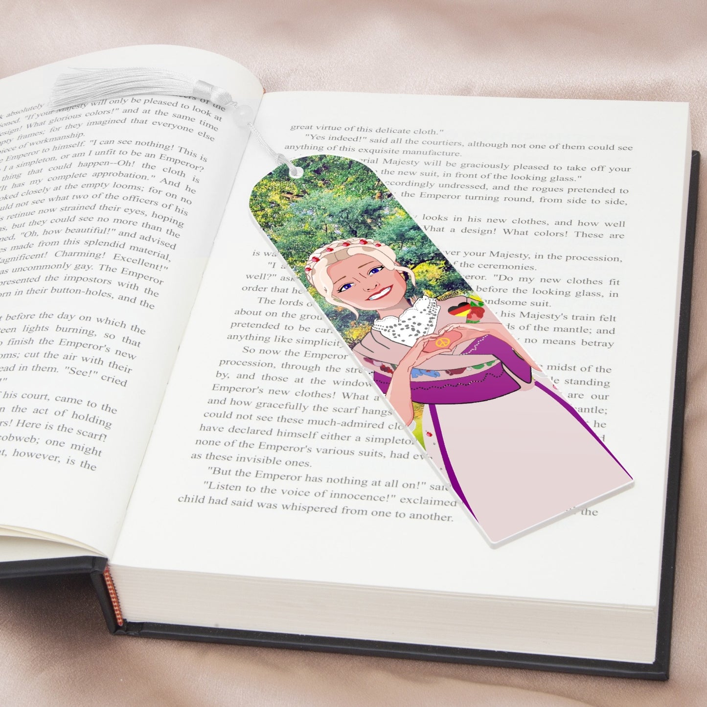 Acrylic Bookmark - Semicircle GLOBAL FREEDOM UNITED© German Girl Pink