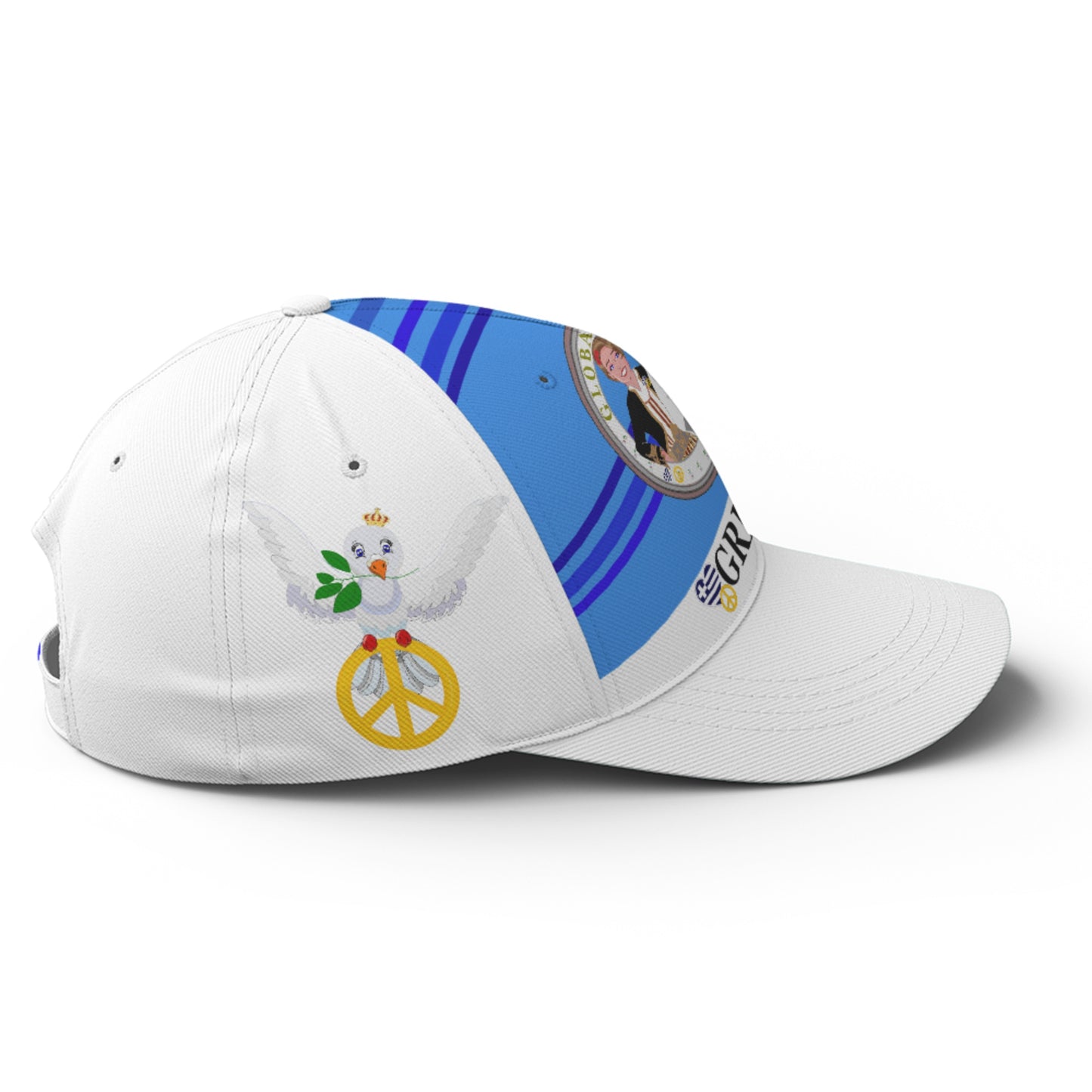 Basketball Cap GLOBAL FREEDOM UNITED© Couple Greece Deep Blue