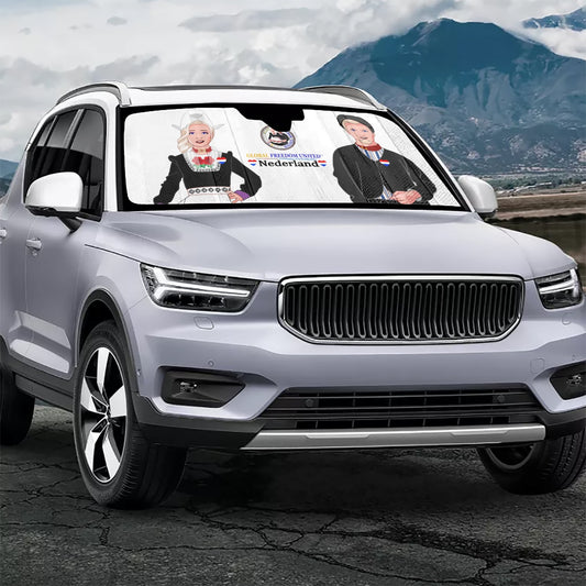 GLOBAL FREEDOM UNITED© Couple Nederland Car Windshield Sun Shade